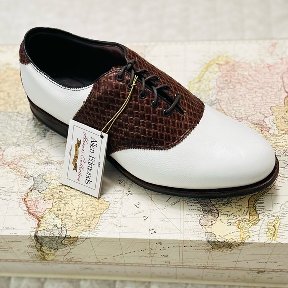 Allen Edmonds Honors Collection Redan White & Chili Spiked Golf Shoe 10.5 3E - Picture 1 of 15